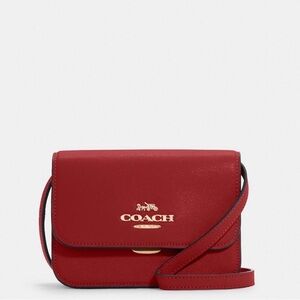 Coach Red Leather Mini Crossbody Bag